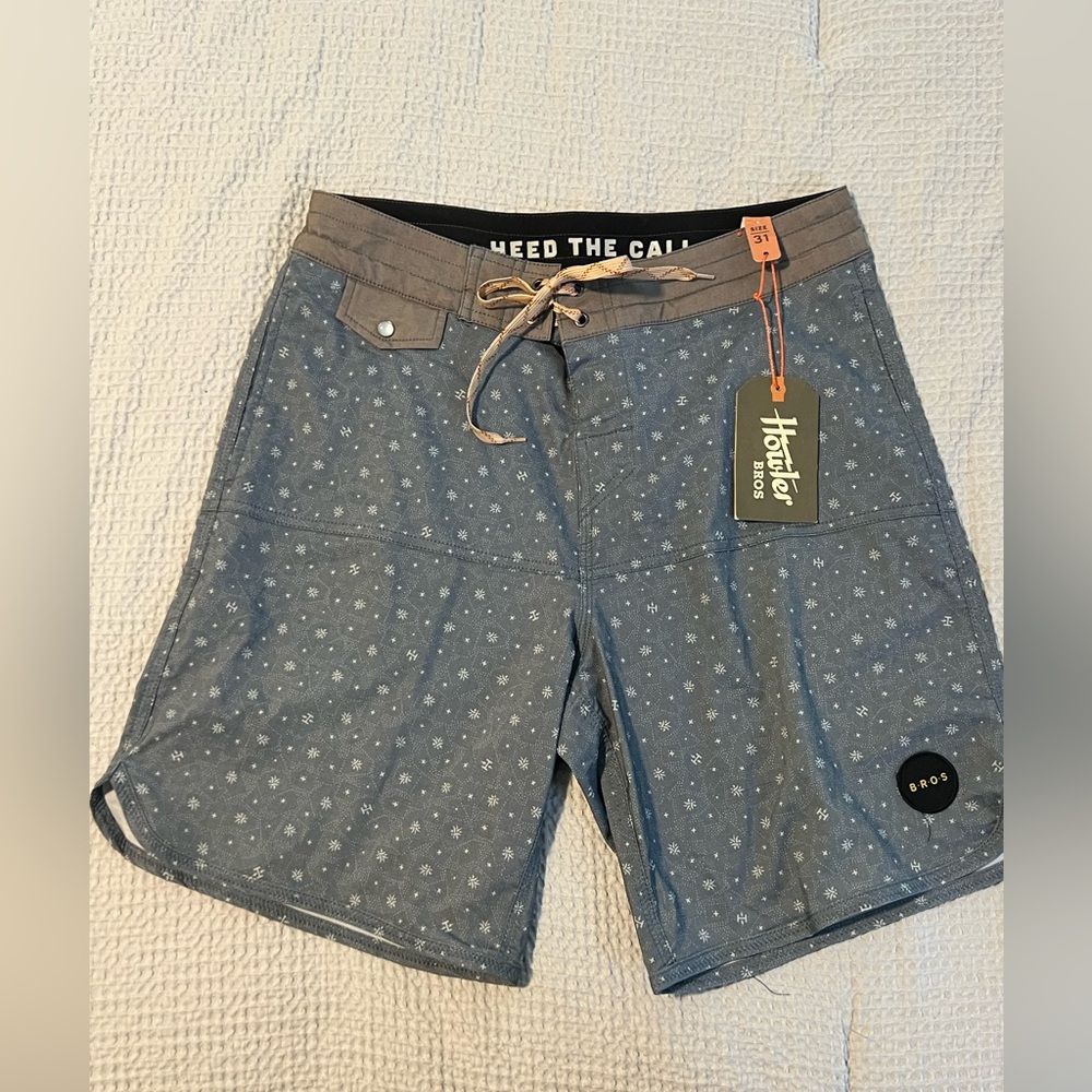 Howler Brothers Gray Patterned Board Shorts NWT!